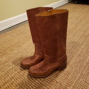 Frye 77050 Women's Tan Leather Campus Riding Boots